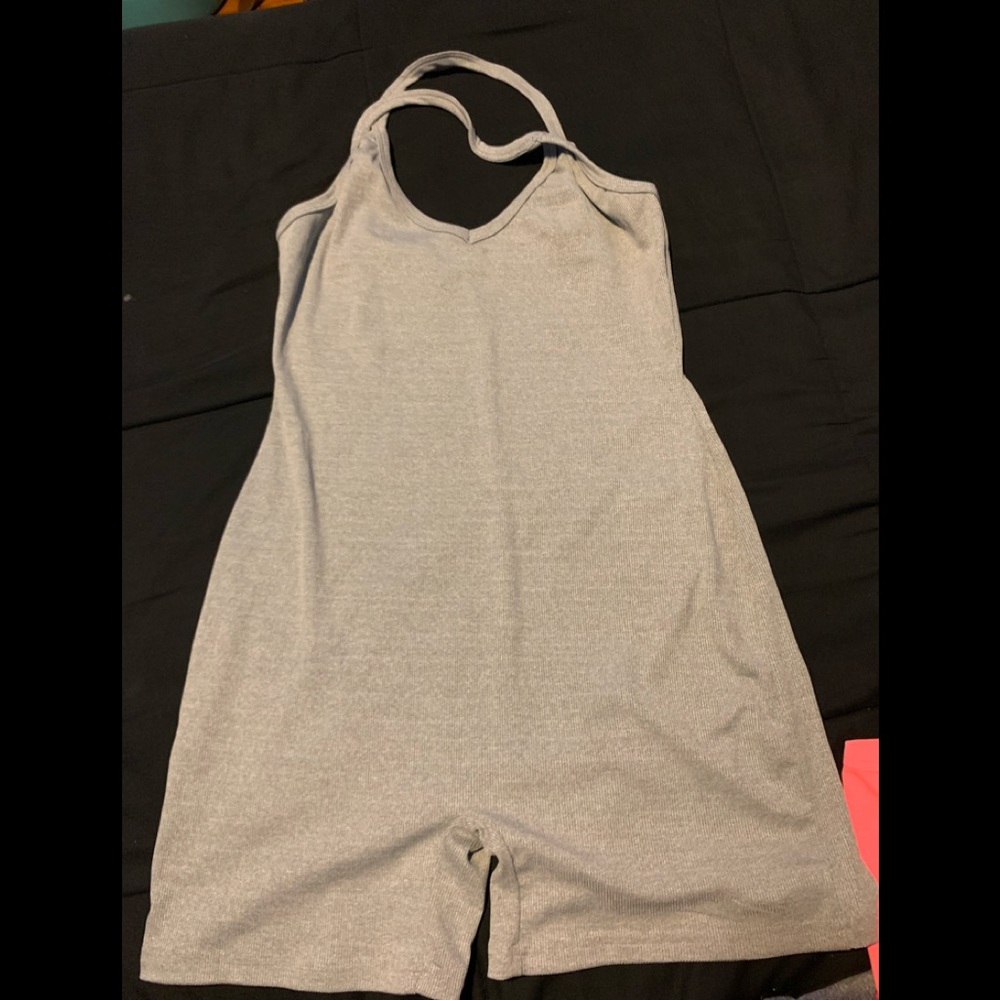 Short body suit /jumpsuit grey